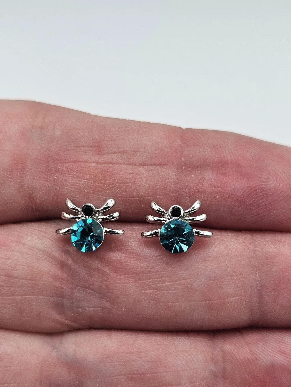 Austrian Crystal Spider Stud Earrings